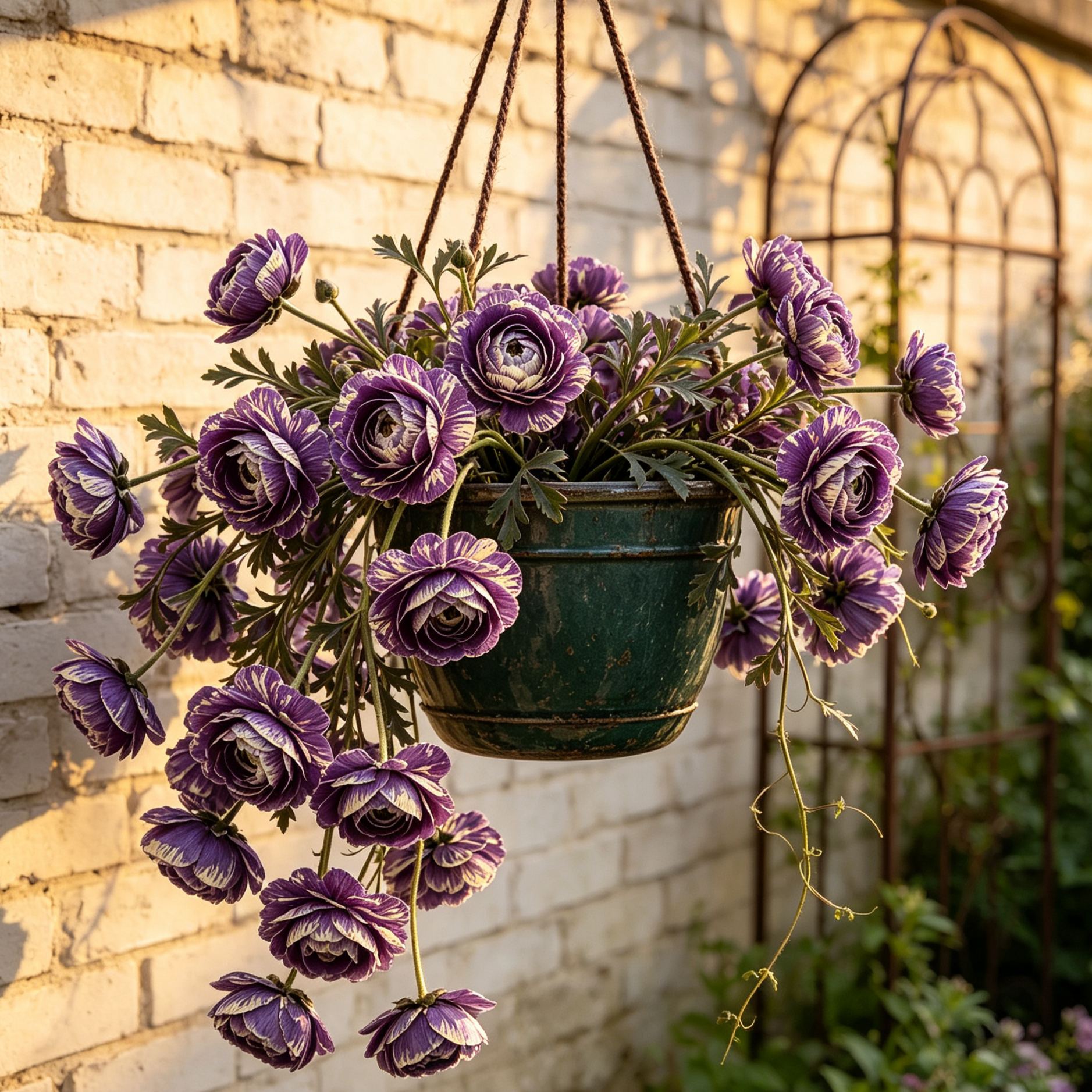 ✨Rare Multi‑Color Trailing Hanging Ranunculus Bulbs | Perennial Hanging Basket Flowers