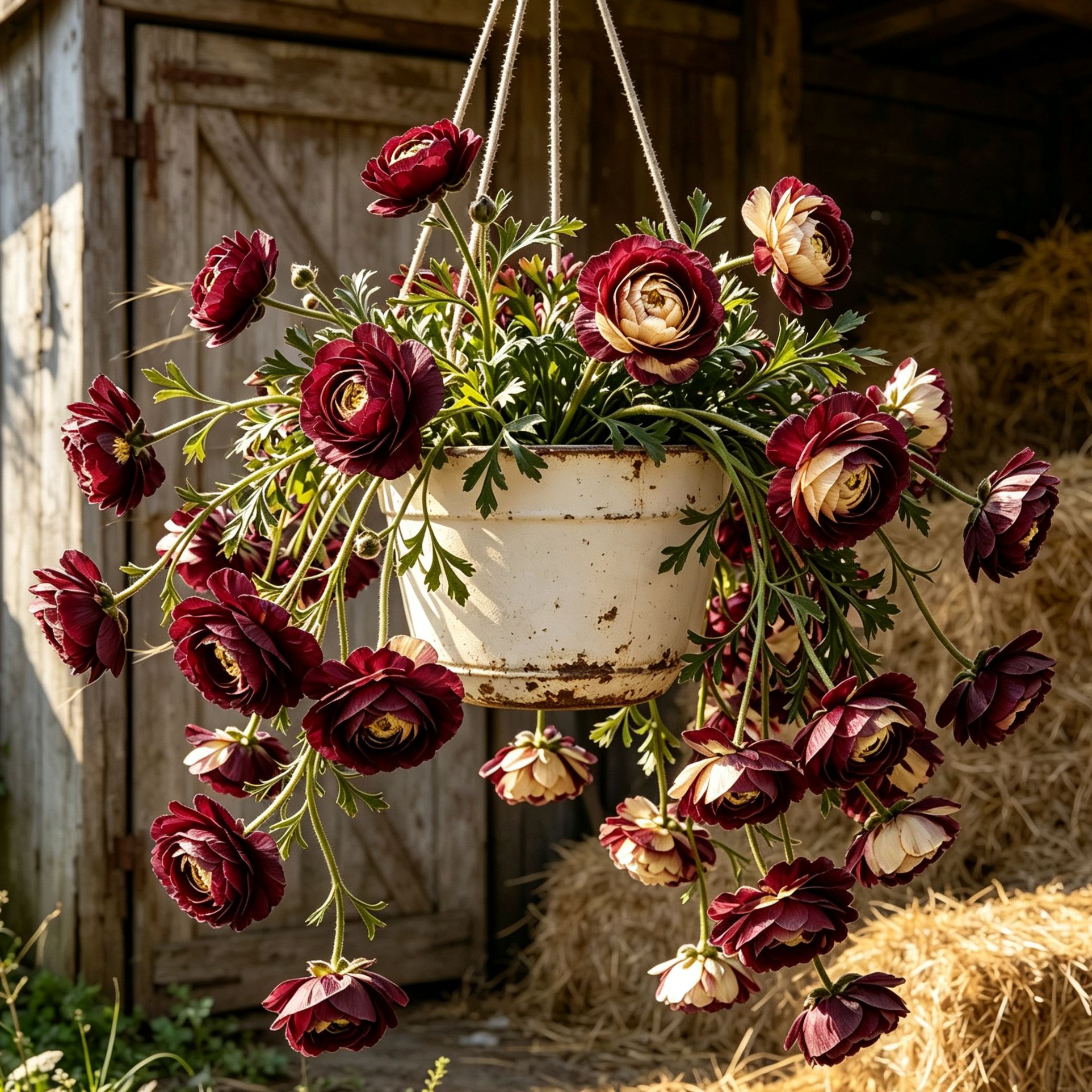 ✨Rare Multi‑Color Trailing Hanging Ranunculus Bulbs | Perennial Hanging Basket Flowers