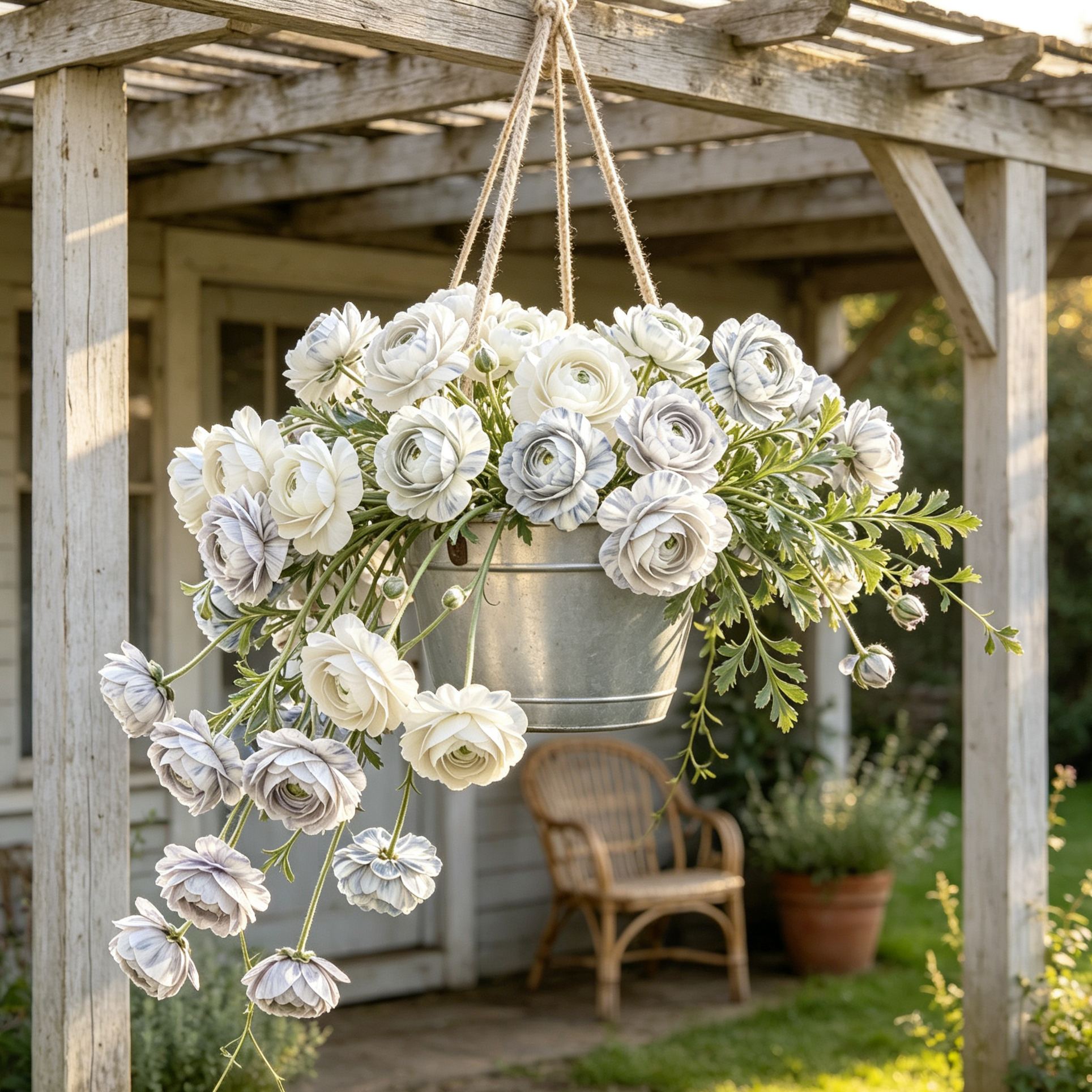 ✨Rare Multi‑Color Trailing Hanging Ranunculus Bulbs | Perennial Hanging Basket Flowers