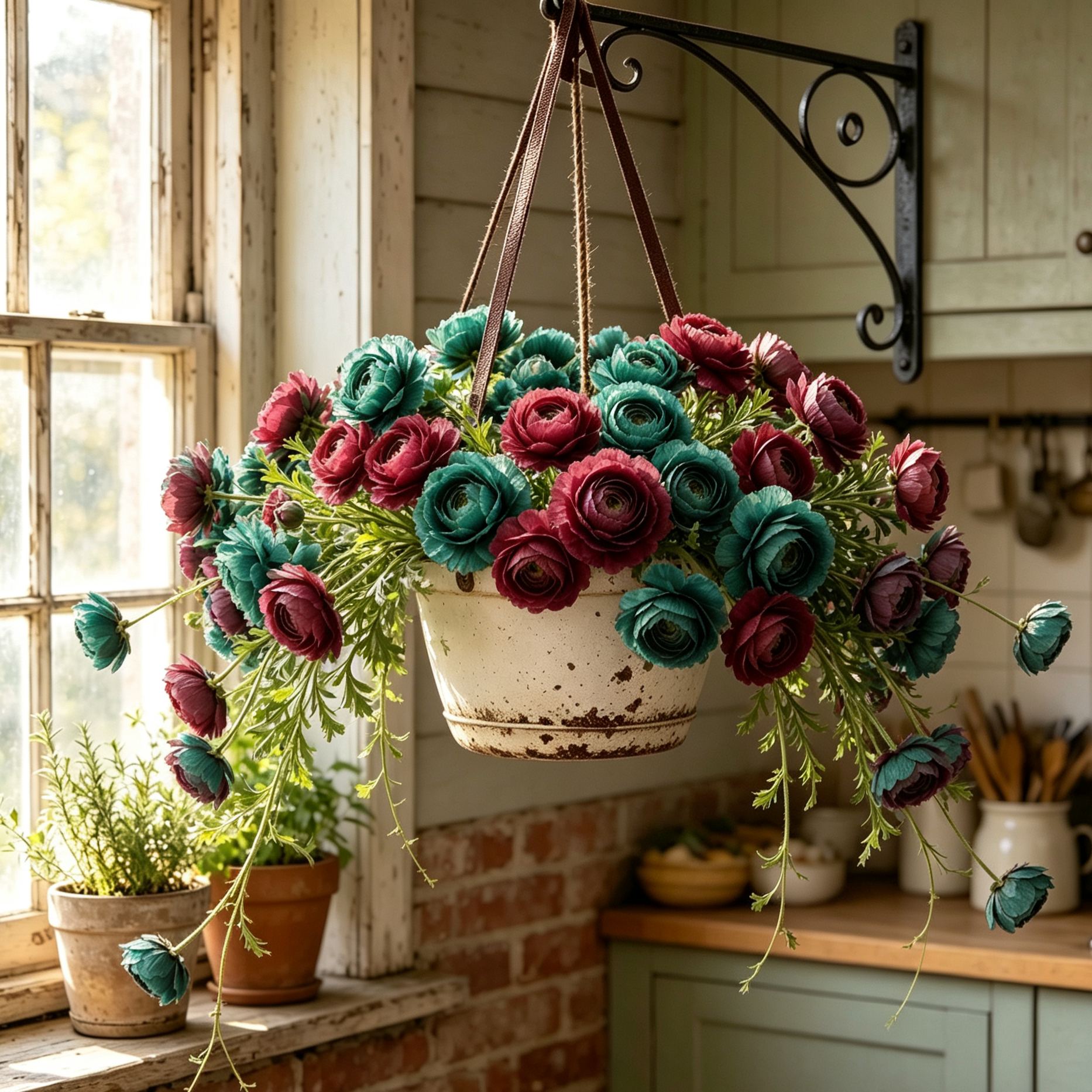 ✨Rare Multi‑Color Trailing Hanging Ranunculus Bulbs | Perennial Hanging Basket Flowers