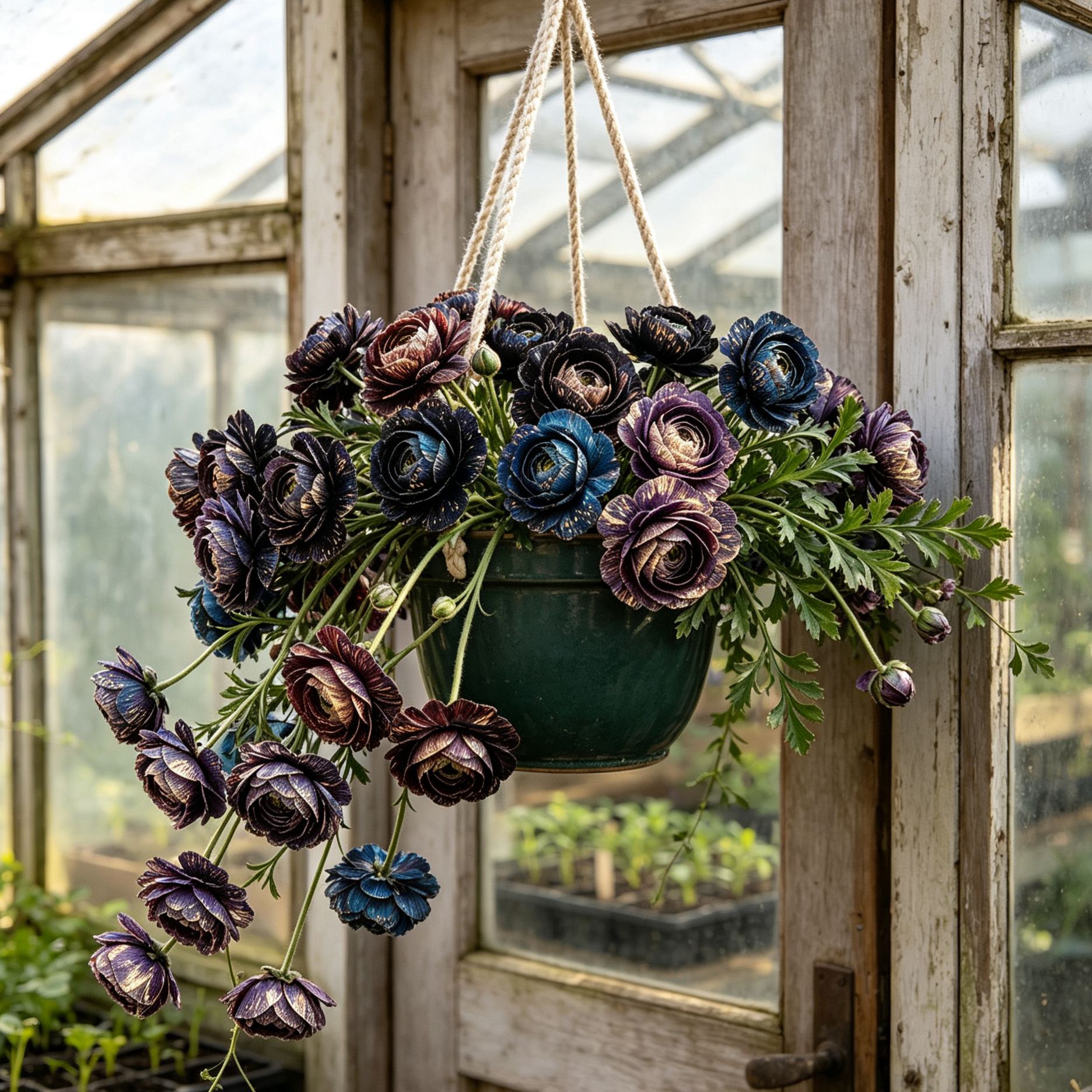 ✨Rare Multi‑Color Trailing Hanging Ranunculus Bulbs | Perennial Hanging Basket Flowers