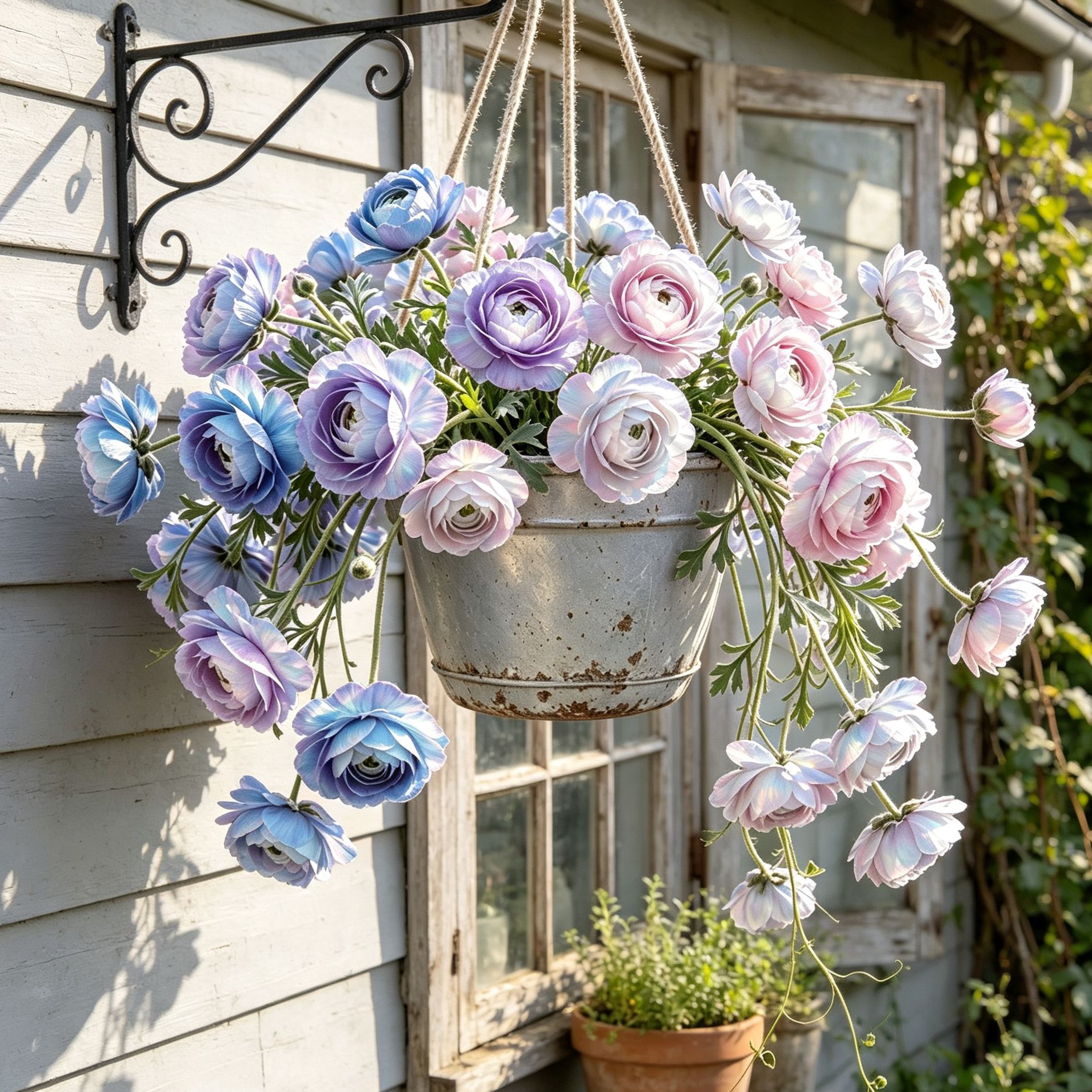 ✨Rare Multi‑Color Trailing Hanging Ranunculus Bulbs | Perennial Hanging Basket Flowers