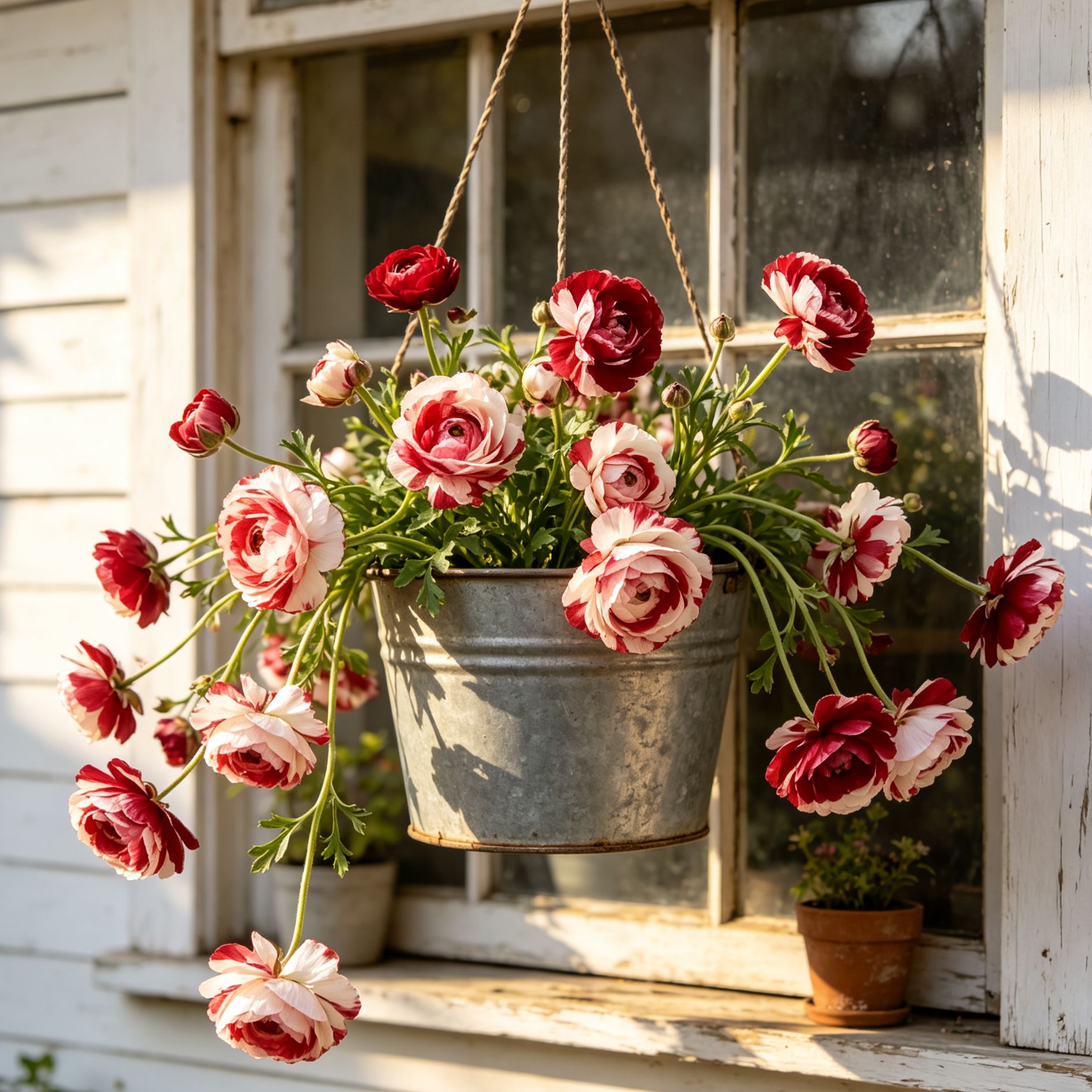✨Rare Multicolor Cascading Double Ranunculus Bulbs— Trailing Hanging Persian Buttercup Bulbs for Garden & Patio