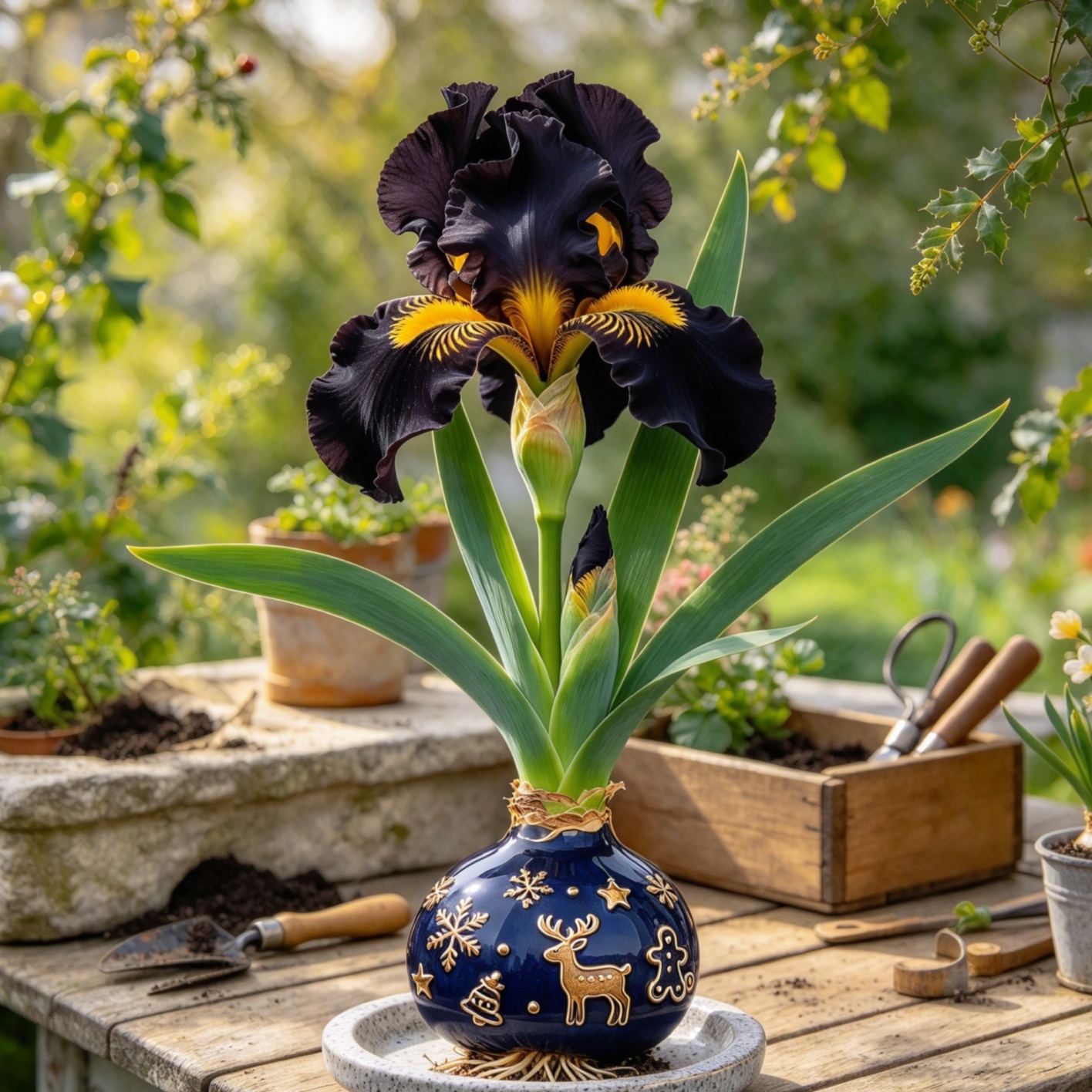 💙 Premium Waxed Rare Iris Bulbs – Soil-Free, Maintenance-Free, Blooms With Ease