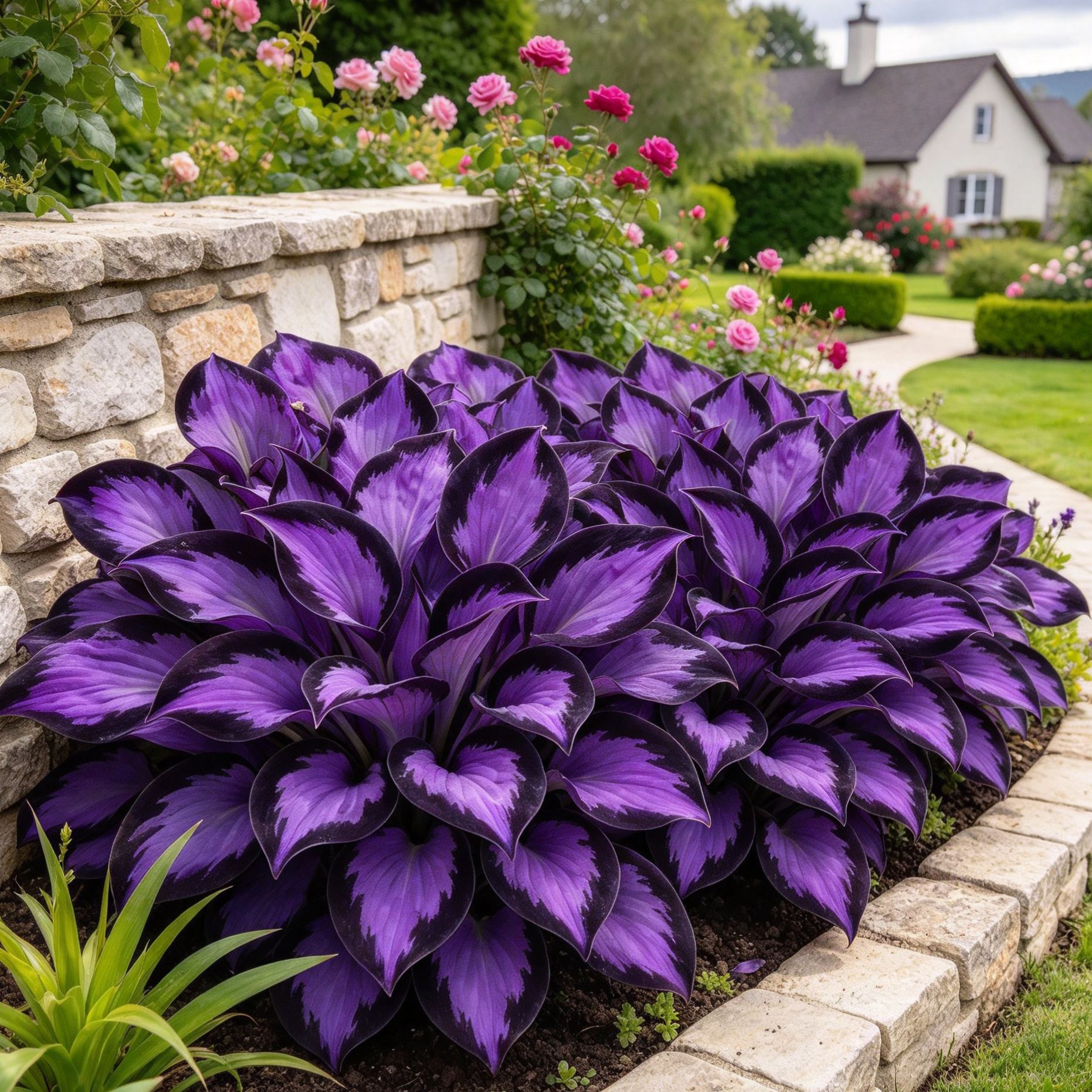 Last Day 58% Off  💜Midnight Purple Heart Hosta Seeds – The King of Shade in the Garden! 🌿