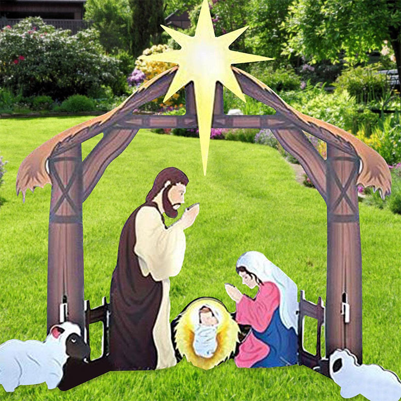 Jesus Nativity Scene Sign