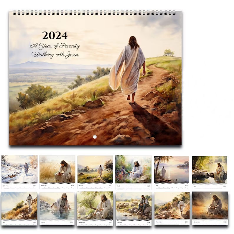 2024 Walking With Jesus Wall Calendar   1 537 