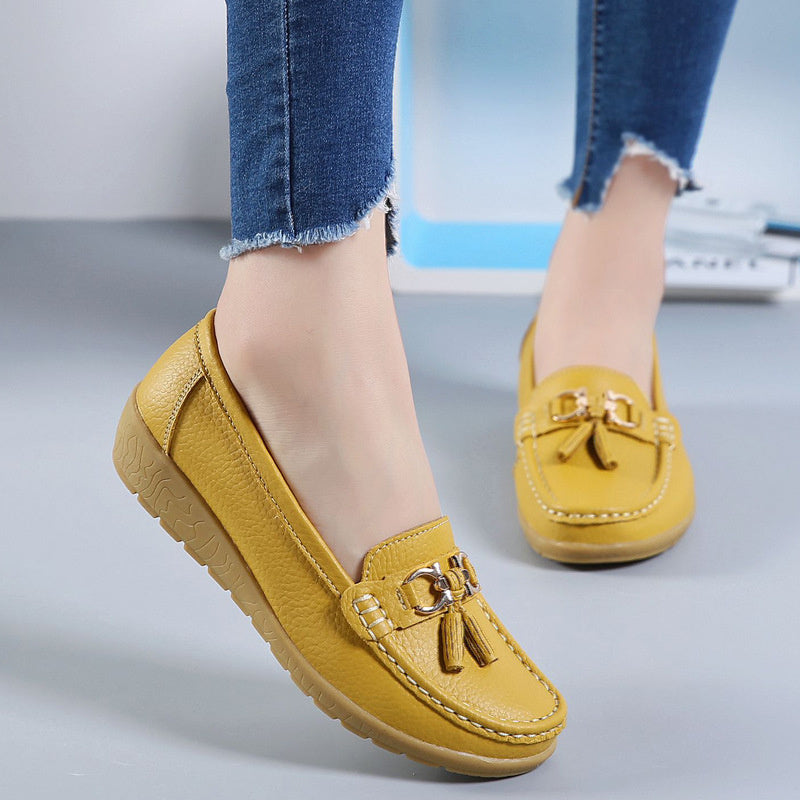 Women's Fashion Casual Bowknot Genuine Leather Wedge Sandals
