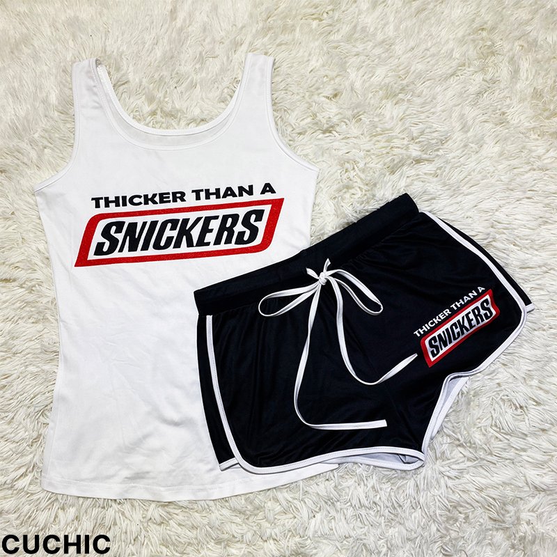 Black Casual Print Patchwork Sleeveless Two Pieces-CuChic