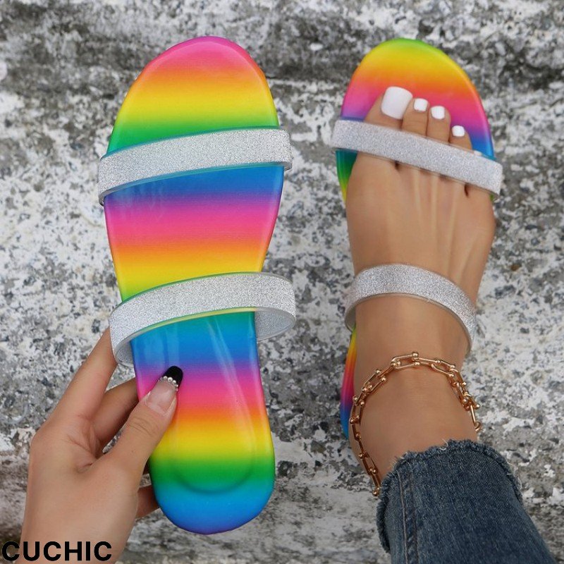 Colour Casual Patchwork Basic Round Comfortable Shoes-CuChic