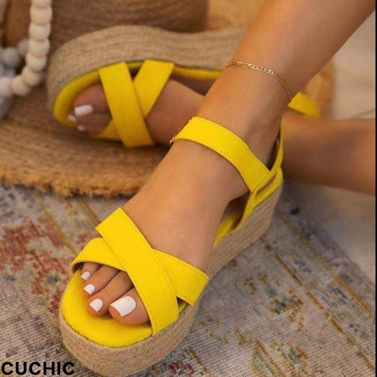 Women's Round Toe Casual Platform Sandals