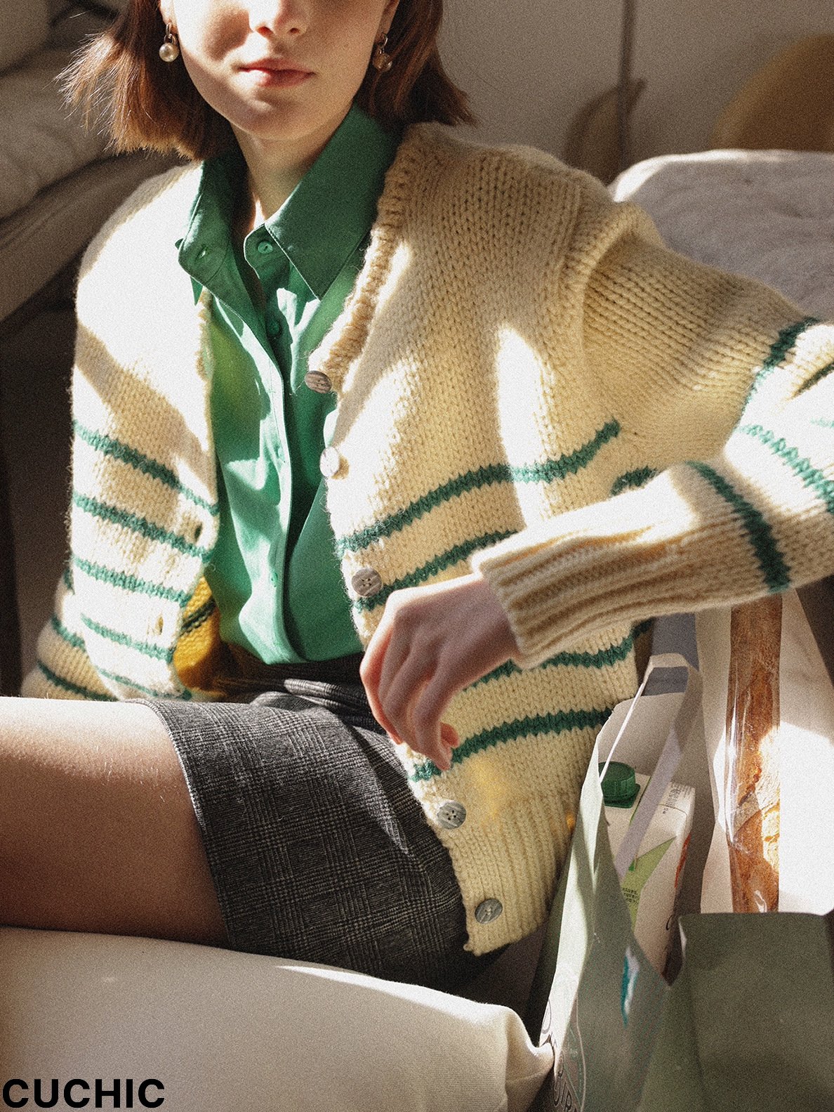 Distinctive Striped Long Sleeve Sweater