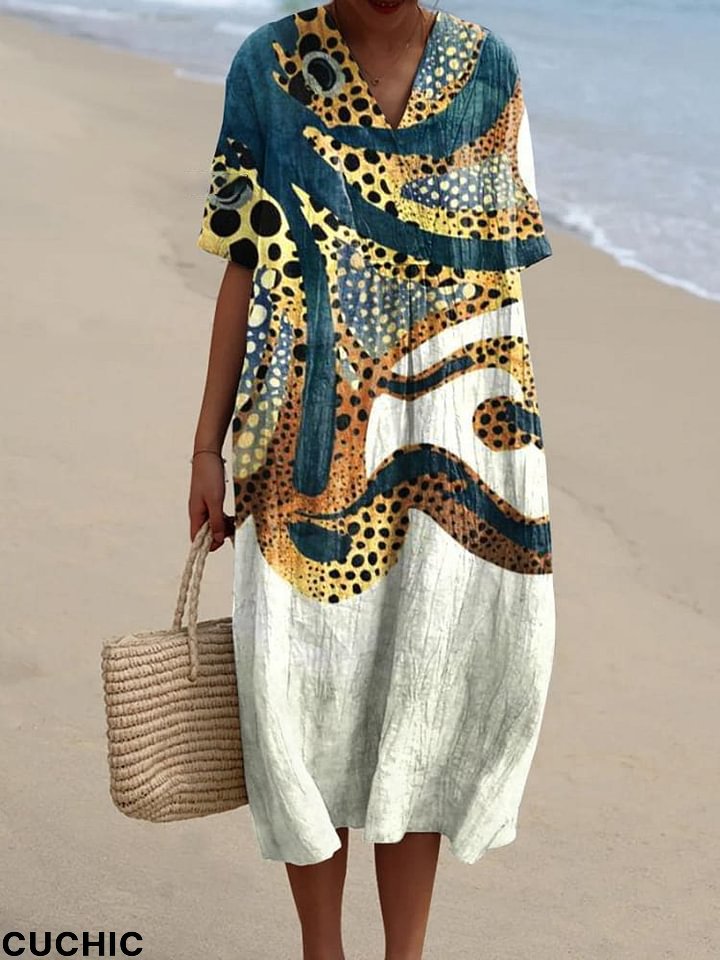 Women's  Octopus  Art Print  Casual Dress