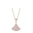 Rose Gold Diamond Long Dress Necklace