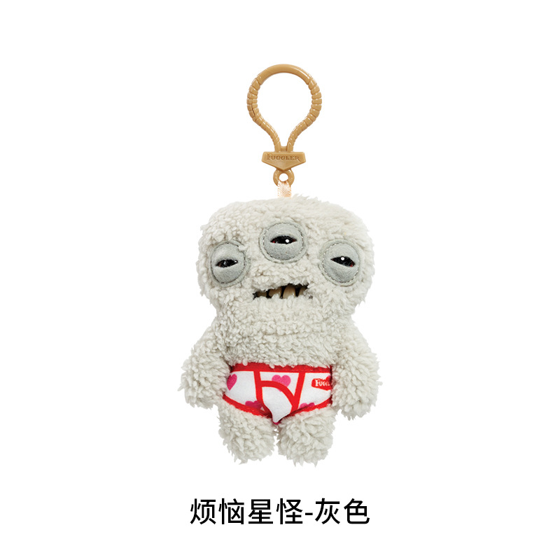fuggler big teeth cute monster pendant funk tooth treasure ugly cute monster doll plush keychain