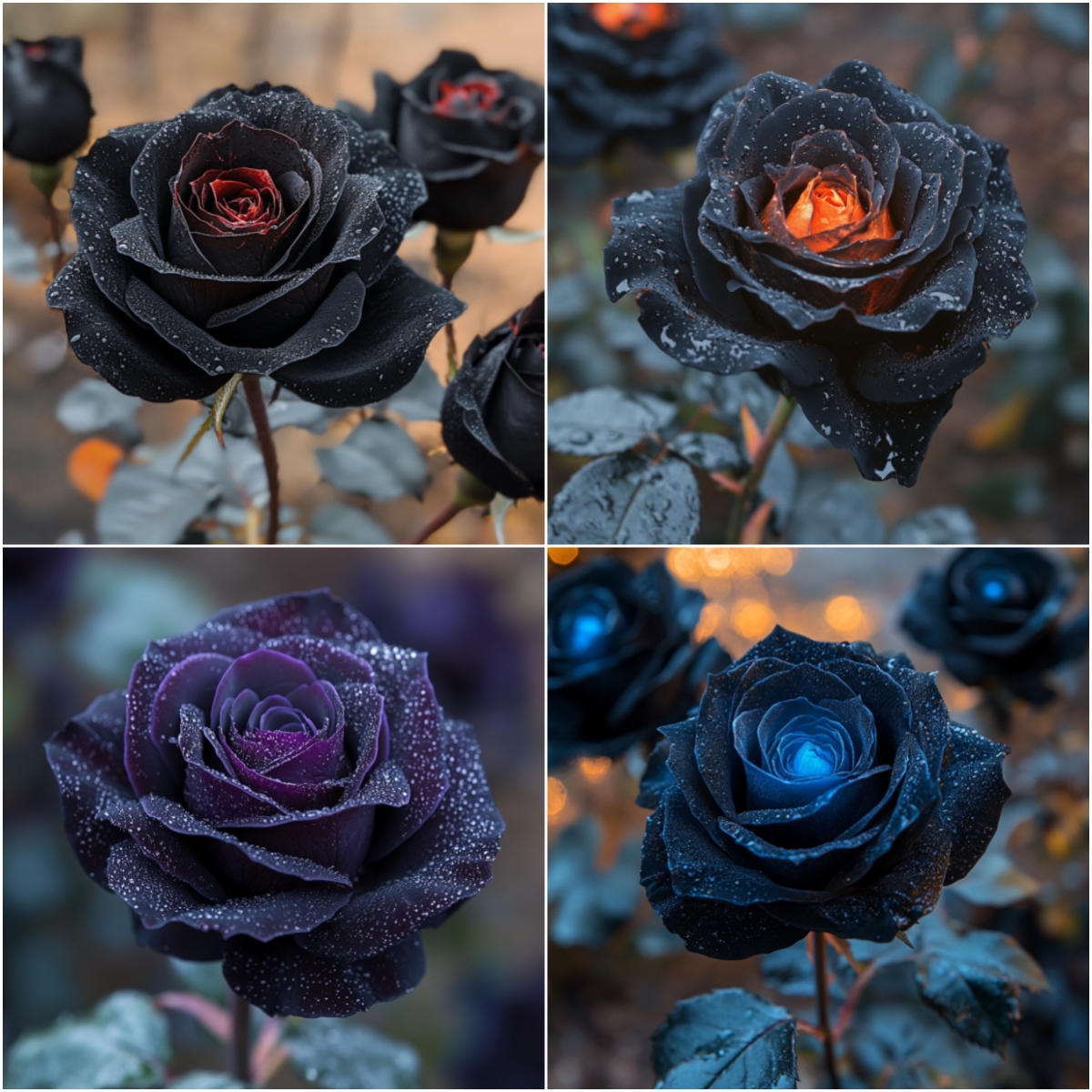 👍 higher quality -💙Rare Black Blue Rose Flower Seeds