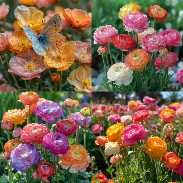 🎉Butterfly Ranunculus - Colorful and Easy to Grow🌈🌸