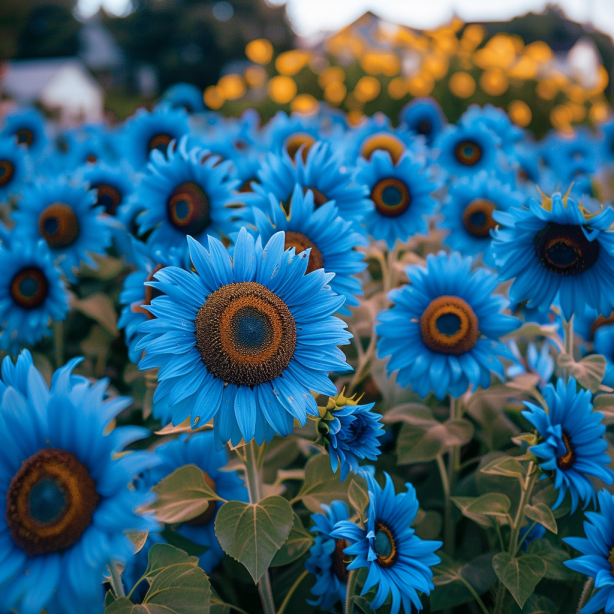 🌻🌻Special Rare Color Bright Blue Sunflower Seeds Garden Grown Colorful Rare Bonsai Ships from California