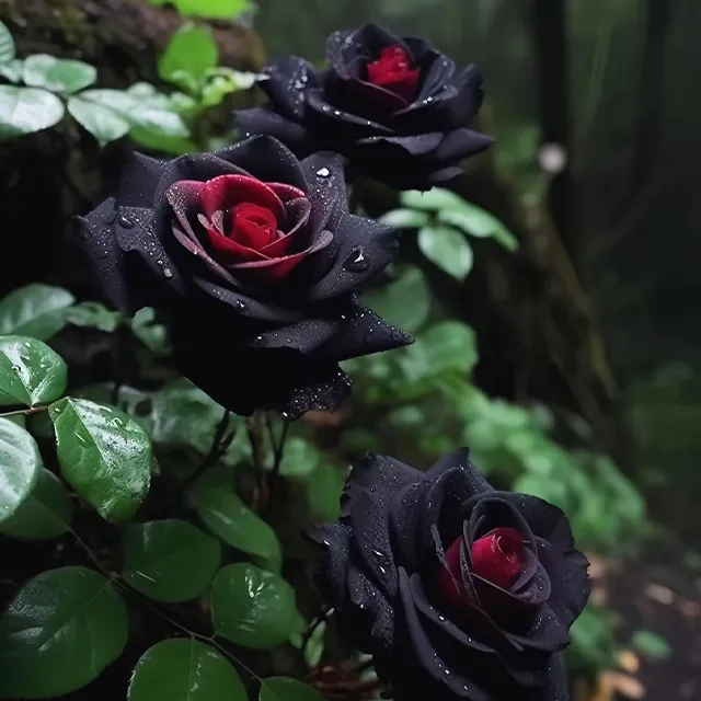 👍 higher quality -🌹Rare Black Red Rose Flower Seeds