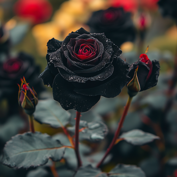 👍 higher quality -🌹Rare Black Red Rose Flower Seeds