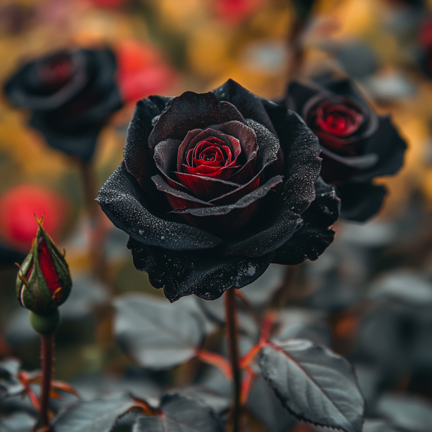 👍 higher quality -🌹Rare Black Red Rose Flower Seeds