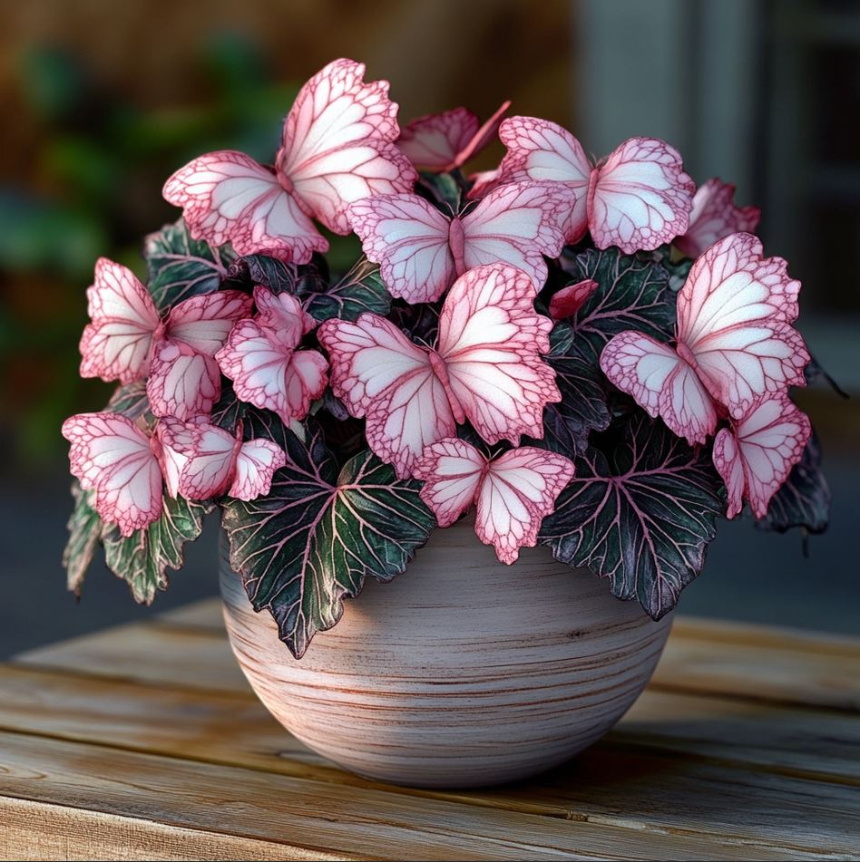 Butterfly Begonia Seed Series 🦋🌺 Bonsai Hanging Basket Garden