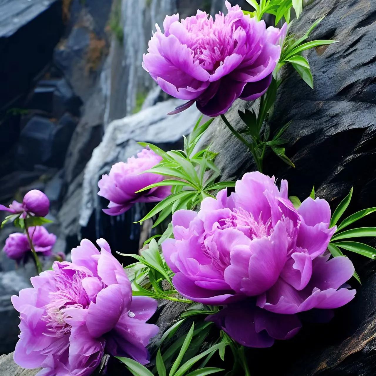 Purple peony seeds