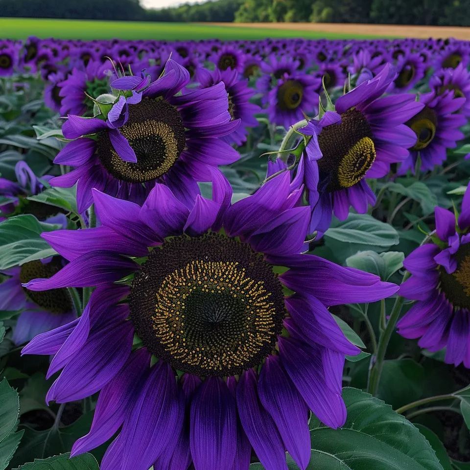 Lila Riesensonnenblumensamen, seltene Pflanzen für den Garten
