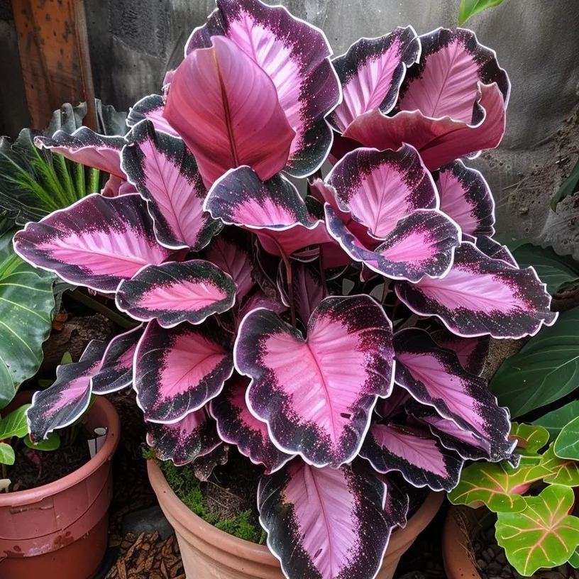 Black Edge Pink Calathea Seeds🌿💫Potted Plants, Garden