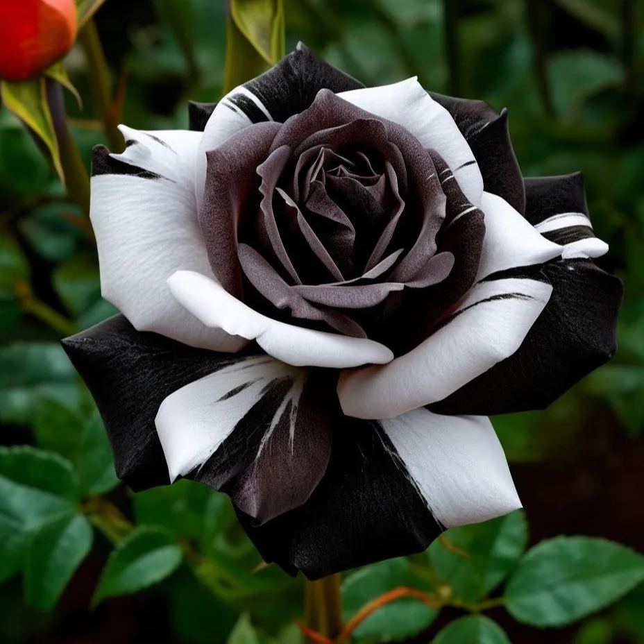 🎉Limited time discount🌞Black and White Cruella Twin Roses Seeds
