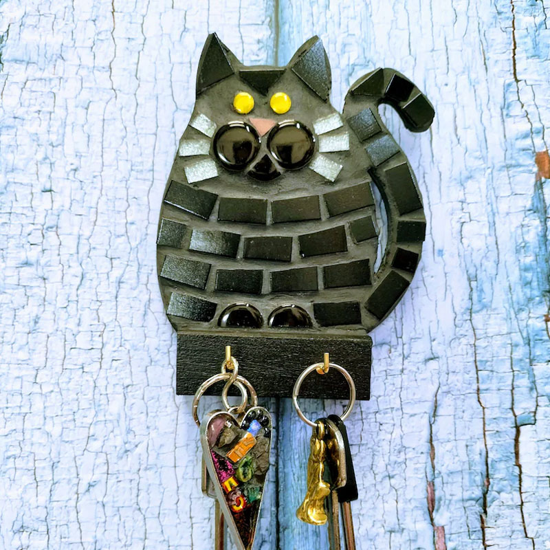 Cat Keyring Hook Mosaic Kit
