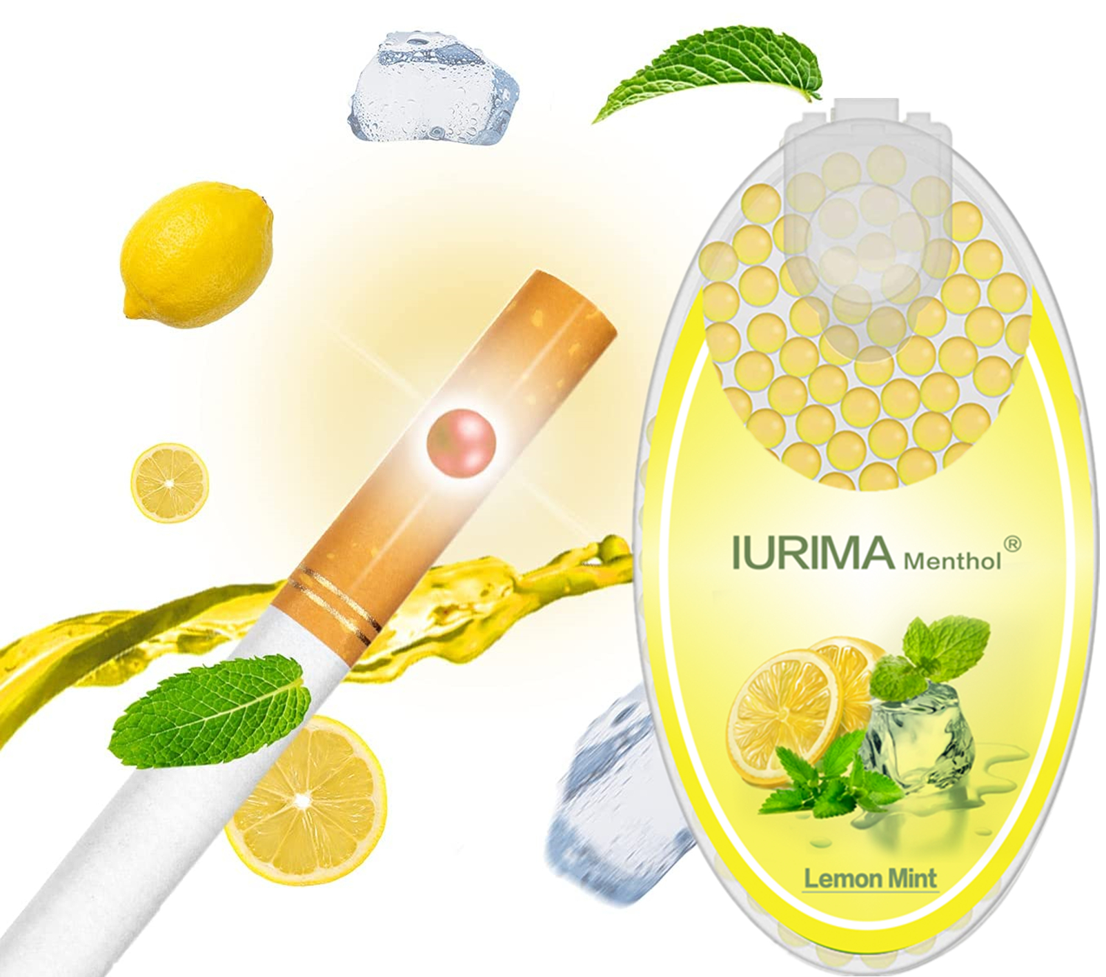 IURIMA Cigarette menthol Balls, 100 Menthol Menthol Aroma Capsules, Flavoring Beads for Filters