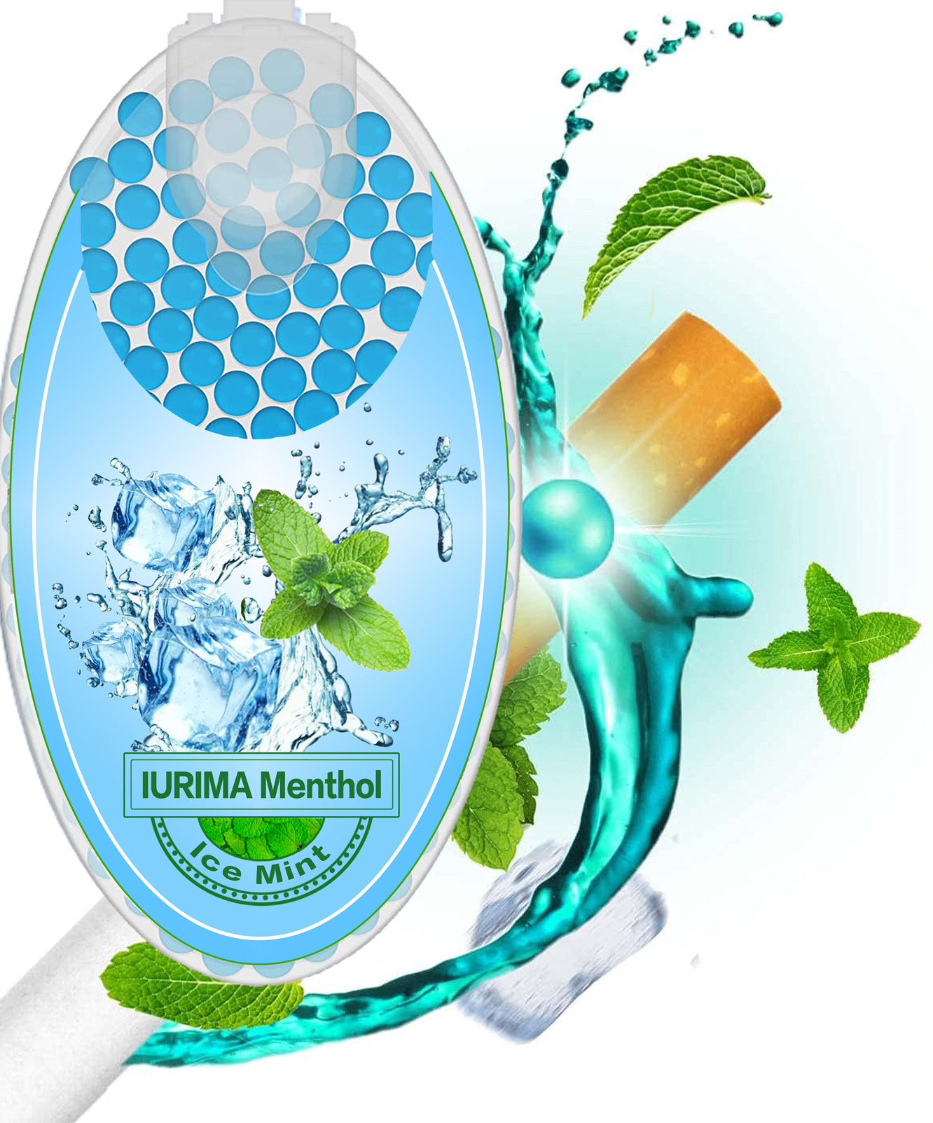 IURIMA Cigarette menthol Balls, 100 Menthol Menthol Aroma Capsules, Flavoring Beads for Filters