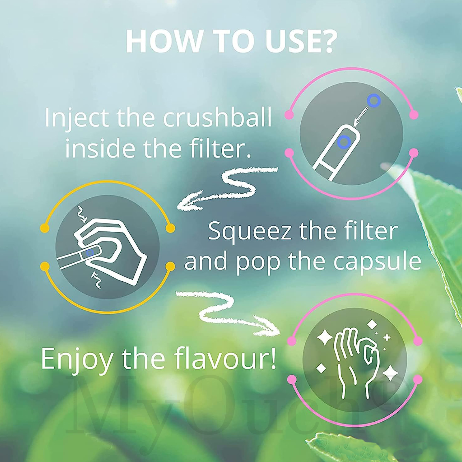 100 Crushed Mint Balls, Iced Mint Capsules | Peppermint Strainer | Flavor Beads (Pineapple)