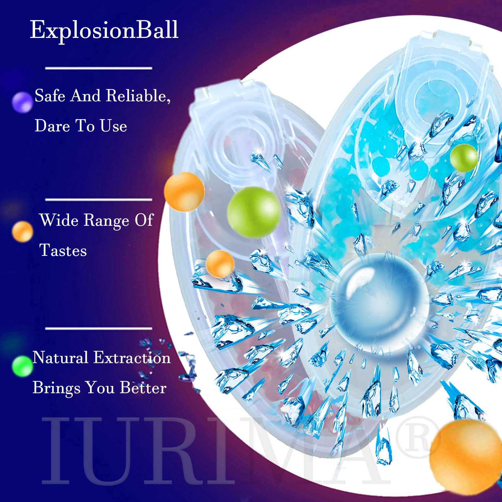 600PCS Pure Menthol Crushball Capsules, Small Portable Menthol Aroma Capsules, Multiple flavors Ball Shape Explosion Beads Pure Plant Fruit Extract Fresh Breath