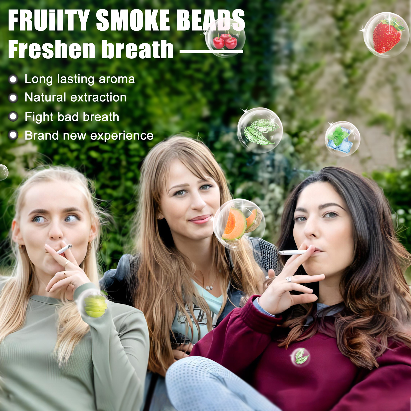 600PCS Pure Menthol Crushball Capsules, Small Portable Menthol Aroma Capsules, Multiple flavors Ball Shape Explosion Beads Pure Plant Fruit Extract Fresh Breath