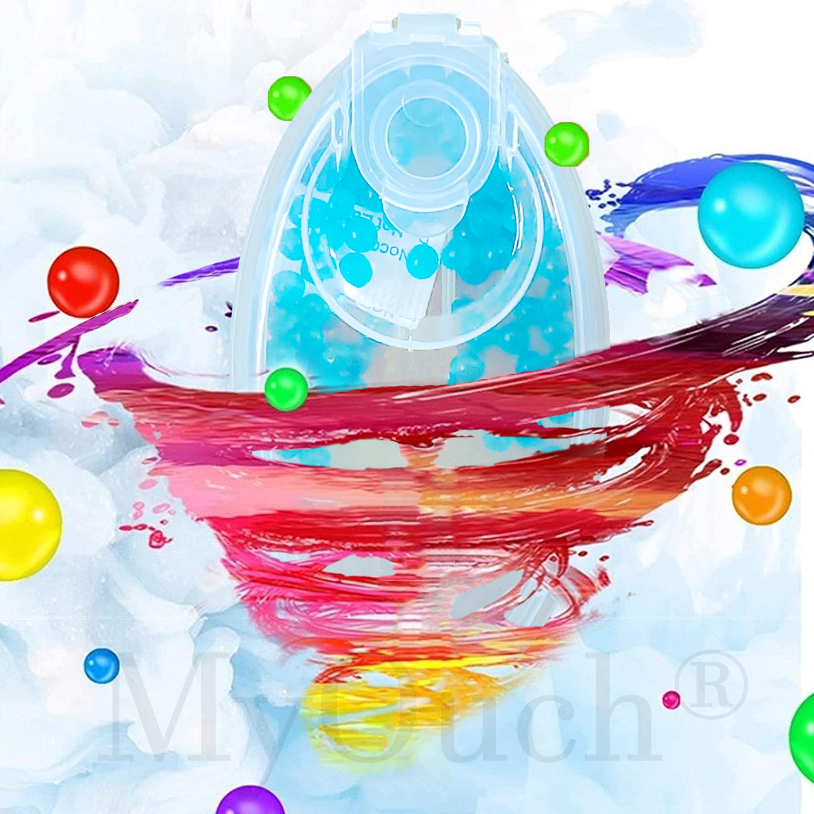 100 Crushed Mint Balls, Iced Mint Capsules | Peppermint Strainer | Flavor Beads (Pineapple)