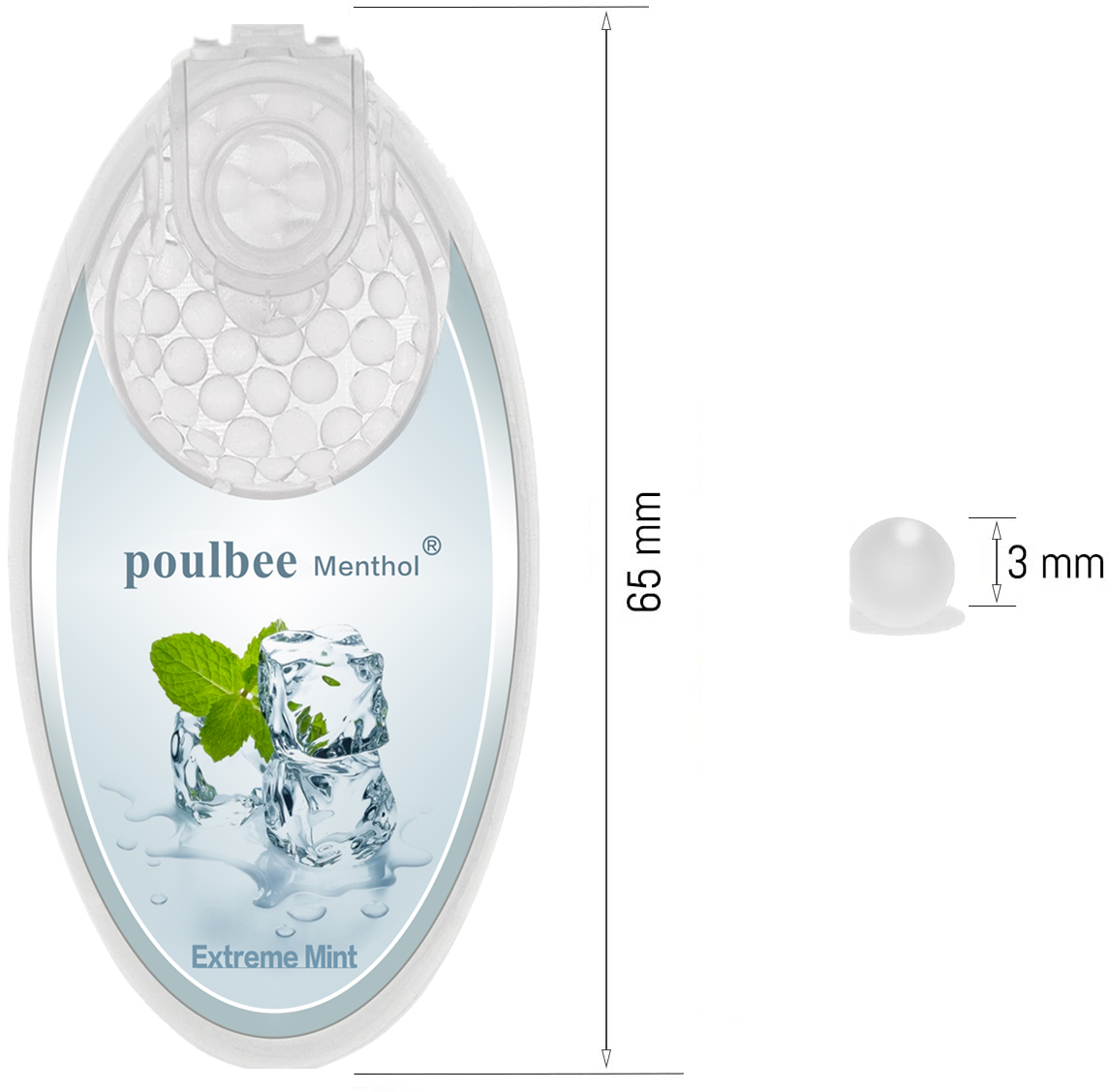 100PCS Pure Menthol Crushball Capsules, Small Portable Menthol Aroma Capsules, Multiple flavors Ball Shape Explosion Beads Pure Plant Fruit Extract Fresh Breath