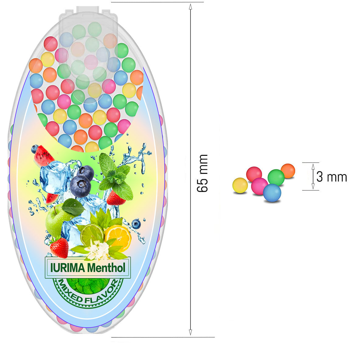 100PCS Pure Menthol Crushball Capsules, Small Portable Menthol Aroma Capsules, Multiple flavors Ball Shape Explosion Beads Pure Plant Fruit Extract Fresh Breath