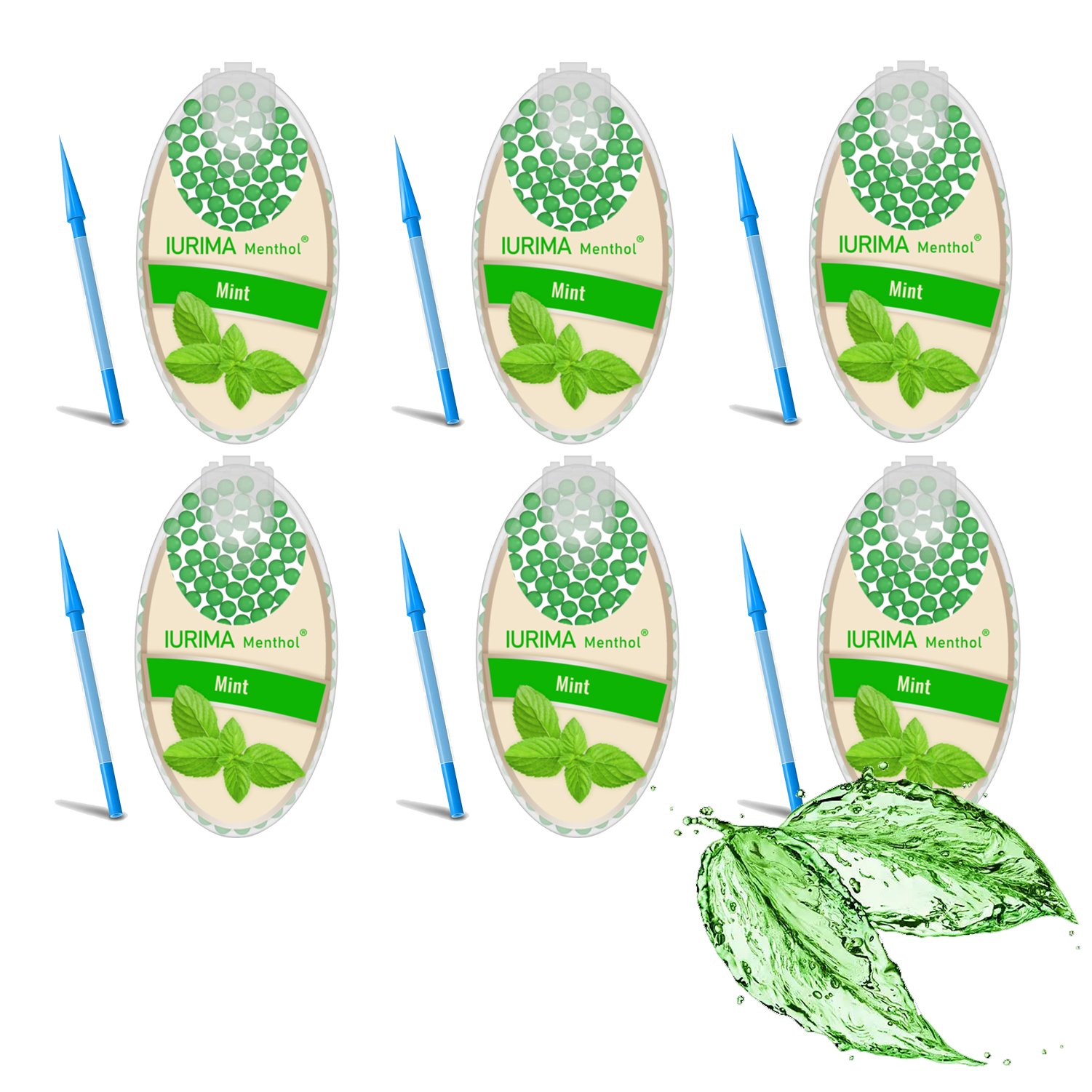 600 Crush Balls Mint Flavor Menthol Crush Balls - Iced Mint Capsules and Peppermint Strainer with Flavor Beads