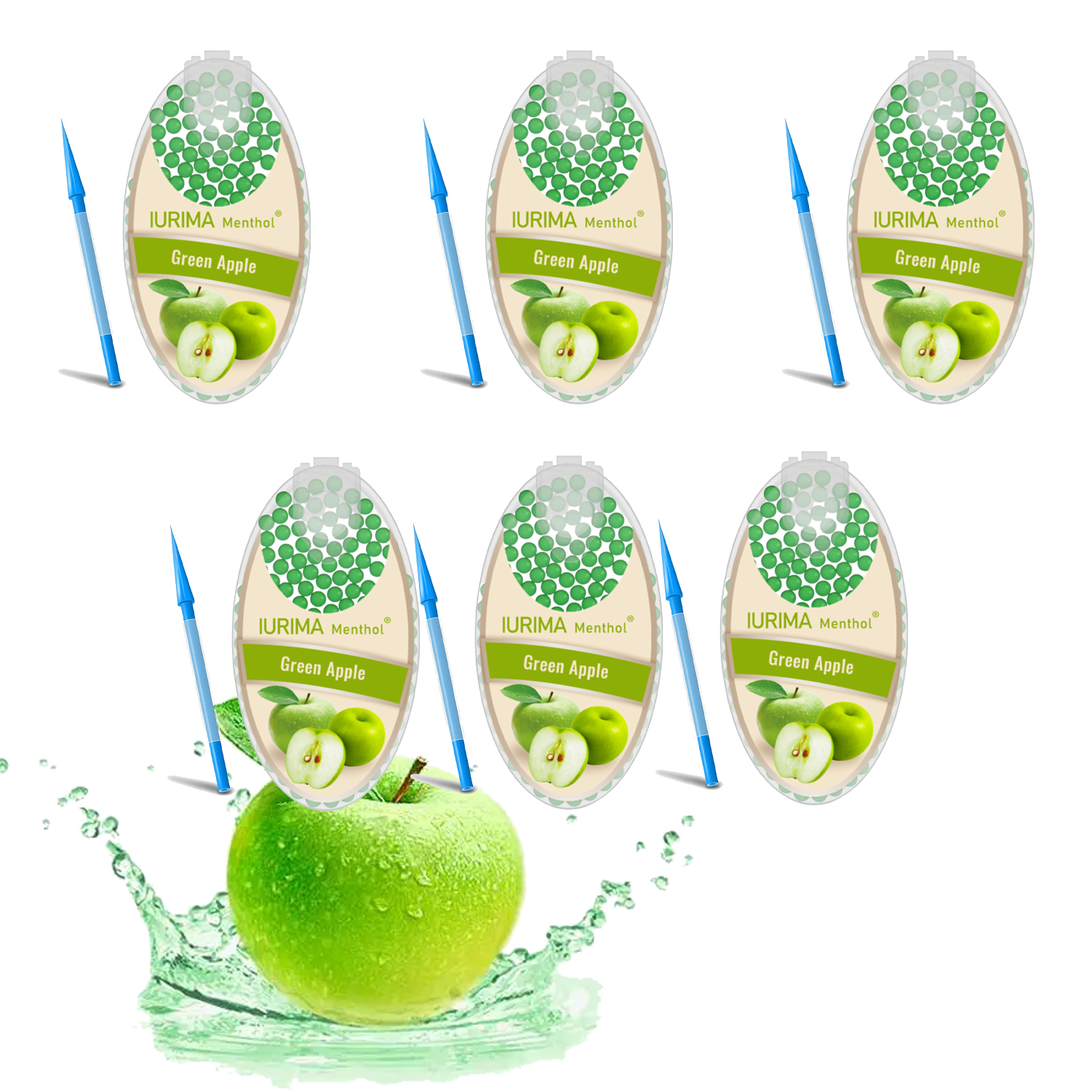 600 Crush Balls Mint Flavor Menthol Crush Balls - Iced Mint Capsules and Peppermint Strainer with Flavor Beads