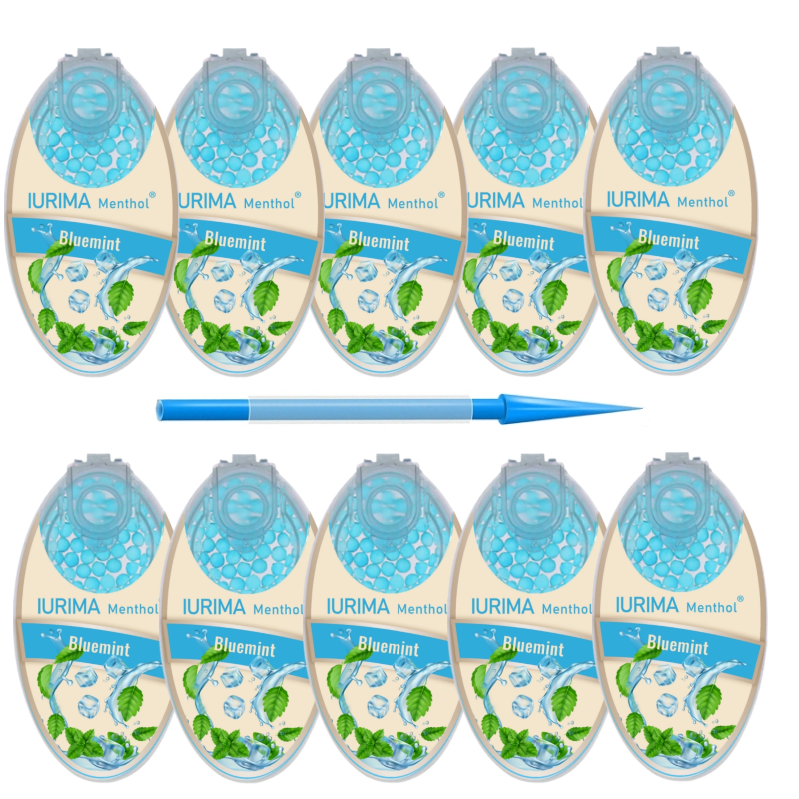 1000 Crush Balls Mint Flavor Menthol Crush Balls - Iced Mint Capsules and Peppermint Strainer with Flavor Beads