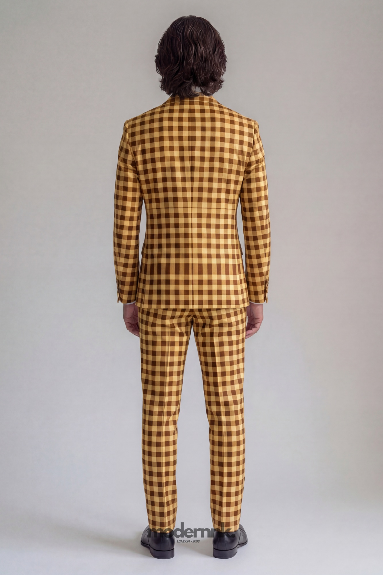 Classic Brown Gingham Suit A0003