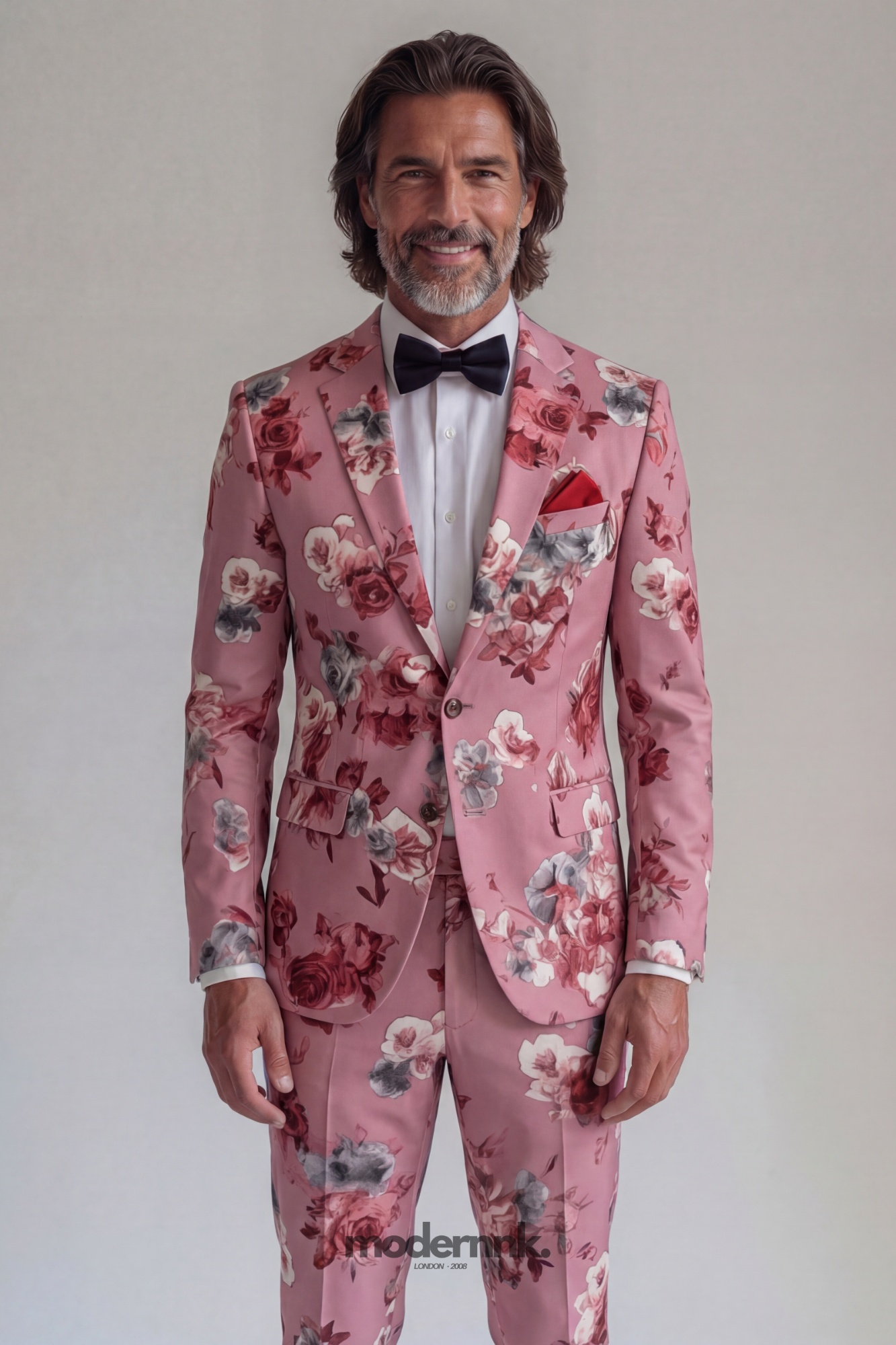 Vibrant Pink Floral Suit A0006