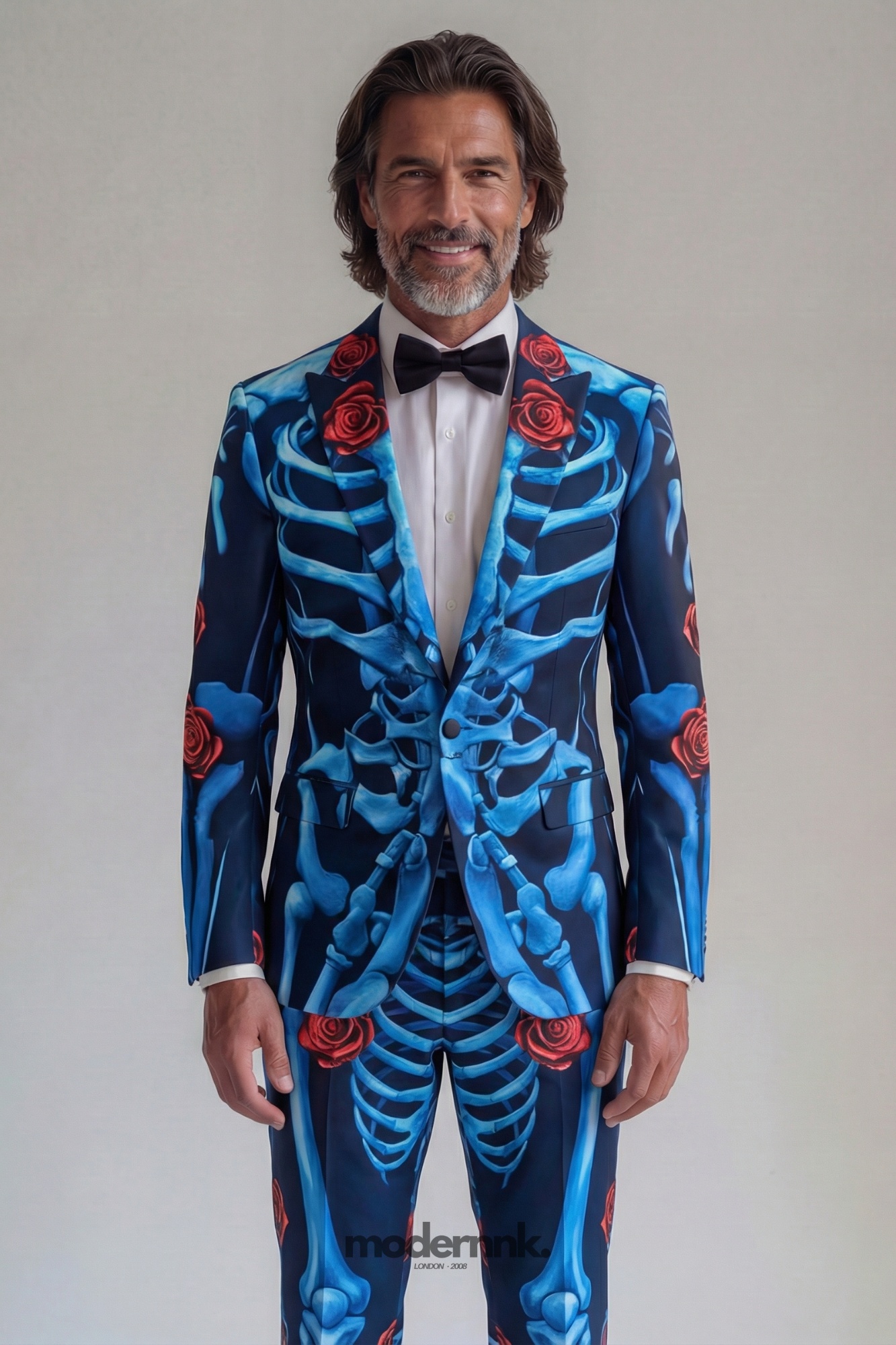 Vivid Skeleton Rose Suit | Party & Festival Wear | Modernnk