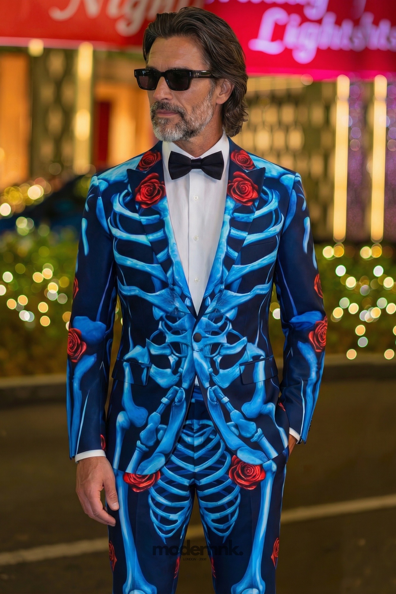 Vivid Skeleton Rose Suit A0032