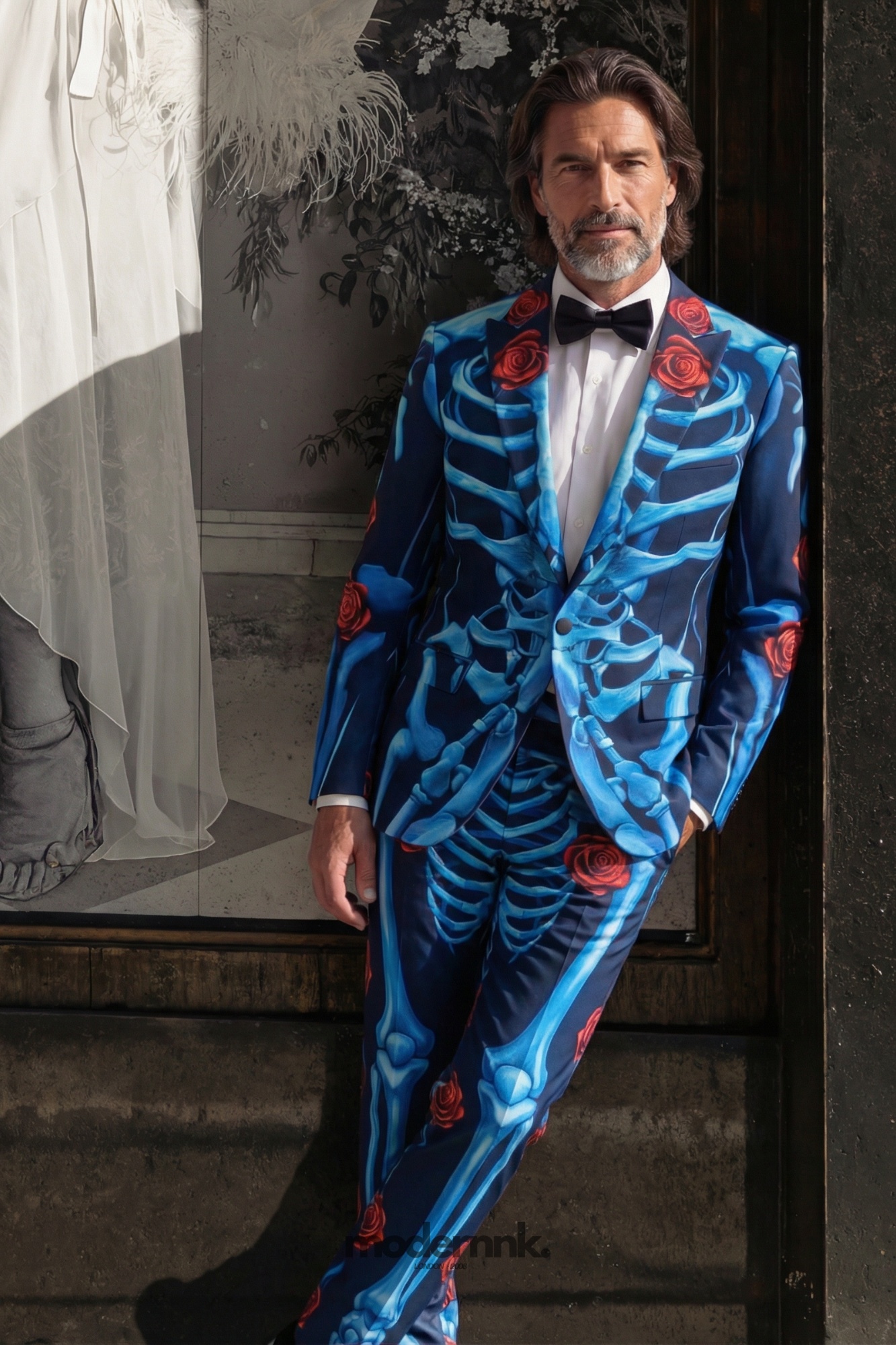 Vivid Skeleton Rose Suit A0032