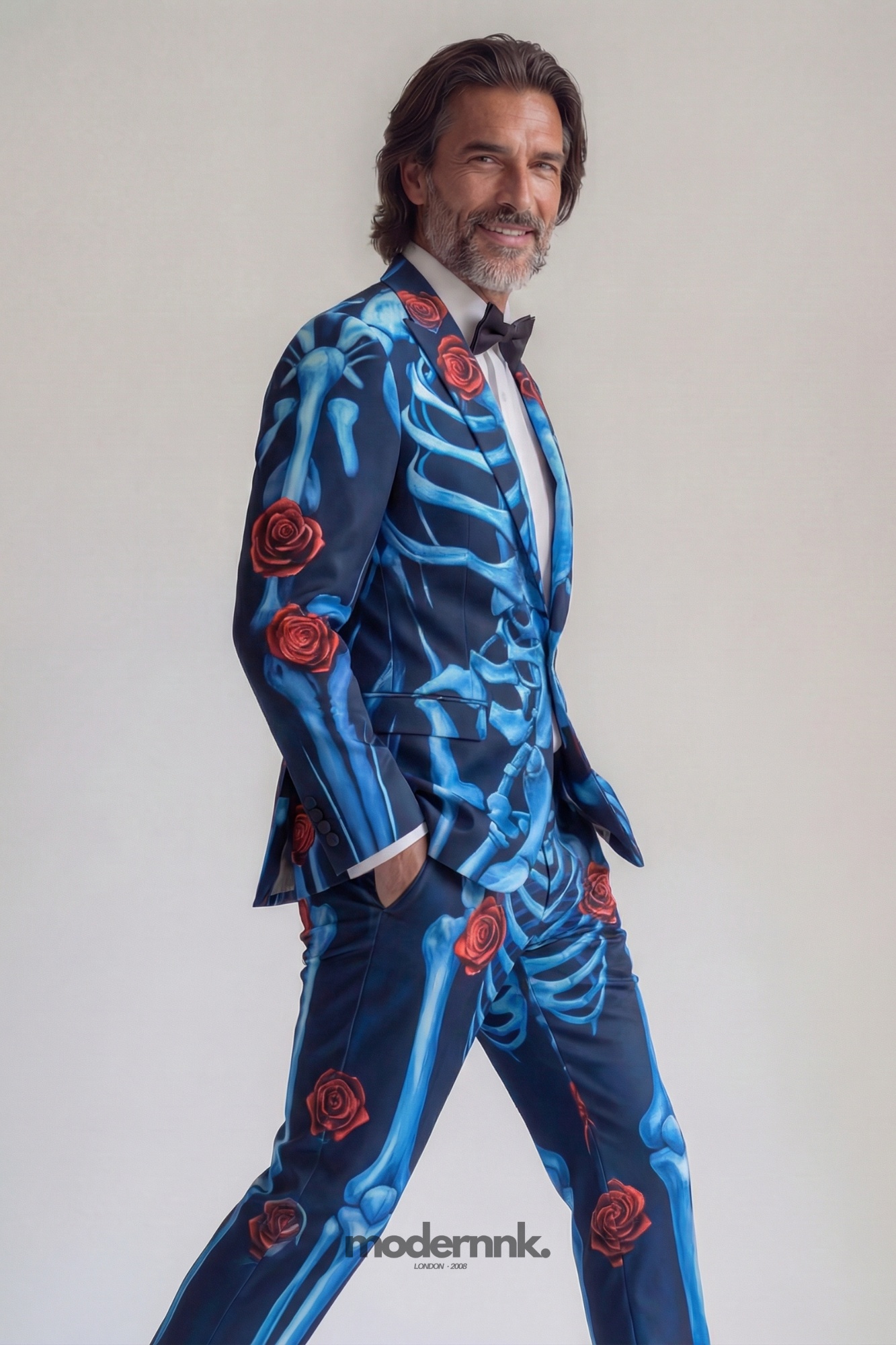 Vivid Skeleton Rose Suit A0032