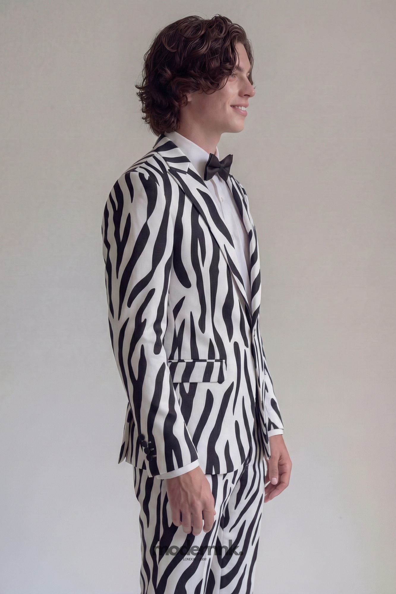 Striking Zebra Print Suit A0035