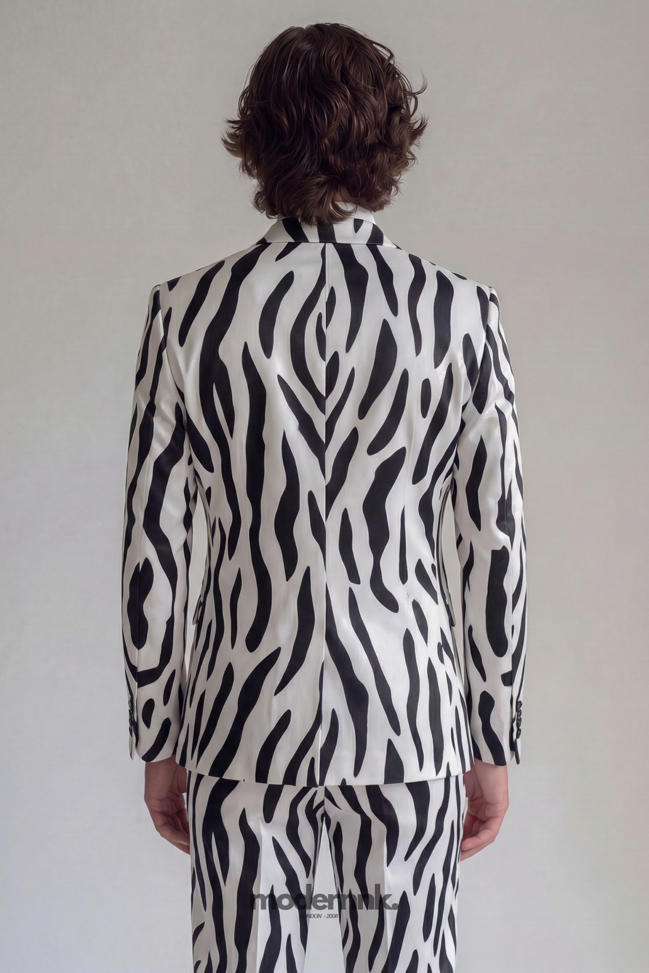 Striking Zebra Print Suit A0035